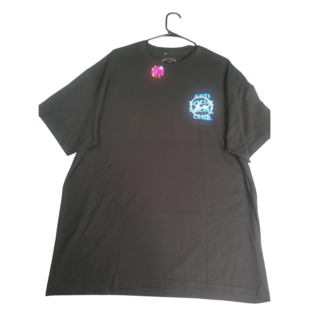 Anti Social Social Club x Fragment Bolt Tee Black Blue XL Short Sleeve NWT